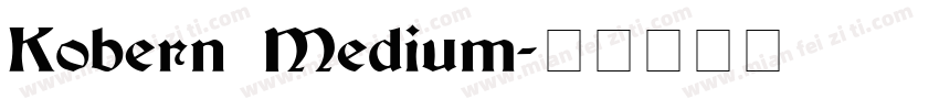 Kobern Medium字体转换
